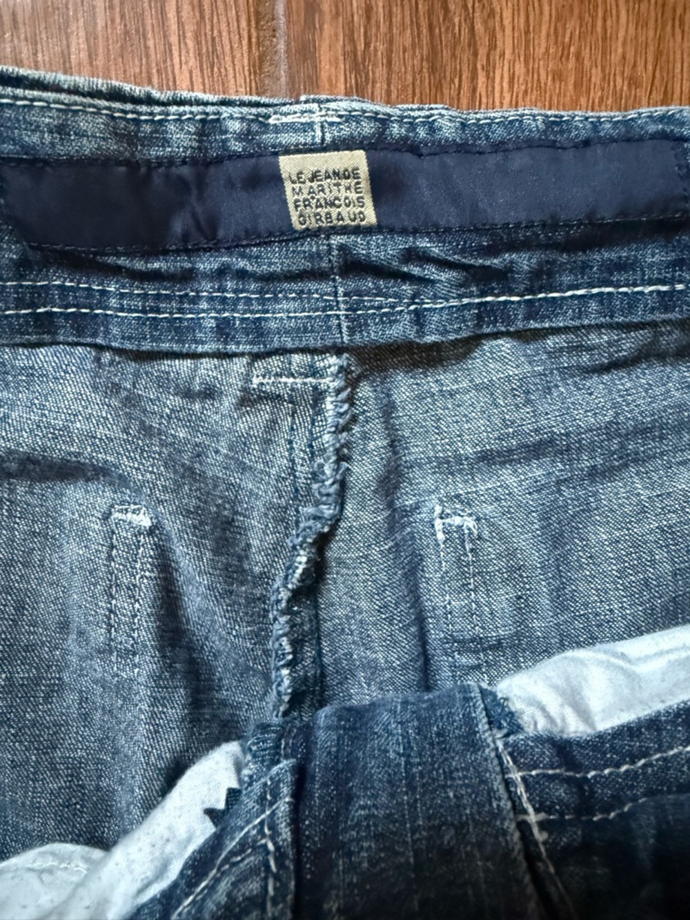 Marithe Francois Girbaud vintage Pocket Jeans with Tan Trim - men’s 36 - Picture 5 of 6